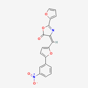 2-(2-furyl)-4-{[5-(3-nitrophenyl)-2-furyl]methylene}-1,3-oxazol-5(4H)-one