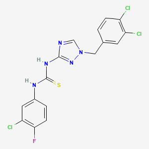 N-(3-chloro-4-fluorophenyl)-N'-[1-(3,4-dichlorobenzyl)-1H-1,2,4-triazol-3-yl]thiourea