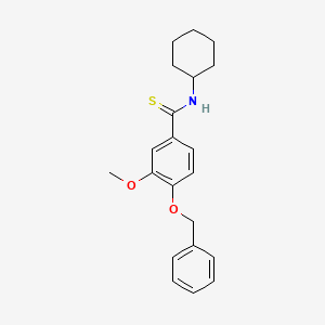 4-(benzyloxy)-N-cyclohexyl-3-methoxybenzenecarbothioamide