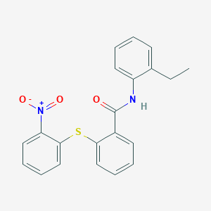 molecular formula C21H18N2O3S B3528469 N-(2-ethylphenyl)-2-[(2-nitrophenyl)thio]benzamide 