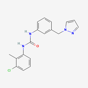 N-(3-chloro-2-methylphenyl)-N'-[3-(1H-pyrazol-1-ylmethyl)phenyl]urea