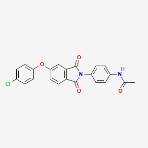 molecular formula C22H15ClN2O4 B3528506 N-{4-[5-(4-chlorophenoxy)-1,3-dioxo-1,3-dihydro-2H-isoindol-2-yl]phenyl}acetamide 