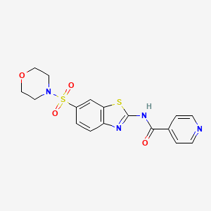 N-[6-(4-morpholinylsulfonyl)-1,3-benzothiazol-2-yl]isonicotinamide