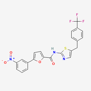 5-(3-nitrophenyl)-N-{5-[4-(trifluoromethyl)benzyl]-1,3-thiazol-2-yl}-2-furamide