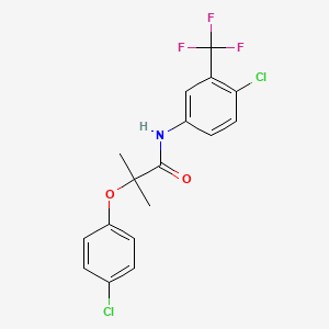 2-(4-chlorophenoxy)-N-[4-chloro-3-(trifluoromethyl)phenyl]-2-methylpropanamide