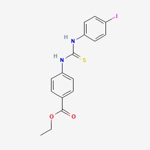 molecular formula C16H15IN2O2S B3528557 ethyl 4-({[(4-iodophenyl)amino]carbonothioyl}amino)benzoate 