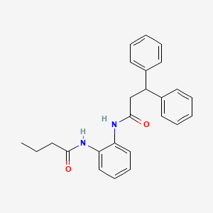 N-{2-[(3,3-diphenylpropanoyl)amino]phenyl}butanamide