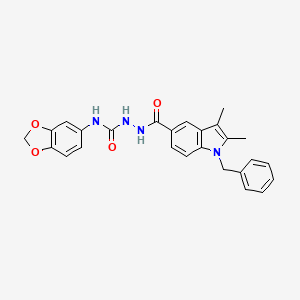 N-1,3-benzodioxol-5-yl-2-[(1-benzyl-2,3-dimethyl-1H-indol-5-yl)carbonyl]hydrazinecarboxamide