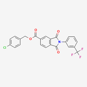 4-chlorobenzyl 1,3-dioxo-2-[3-(trifluoromethyl)phenyl]-5-isoindolinecarboxylate