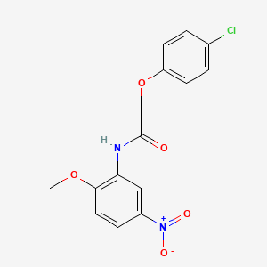 2-(4-chlorophenoxy)-N-(2-methoxy-5-nitrophenyl)-2-methylpropanamide