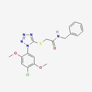 N-benzyl-2-{[1-(4-chloro-2,5-dimethoxyphenyl)-1H-tetrazol-5-yl]thio}acetamide