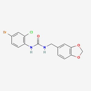 N-(1,3-benzodioxol-5-ylmethyl)-N'-(4-bromo-2-chlorophenyl)urea