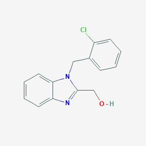 molecular formula C15H13ClN2O B352867 {1-[(2-chlorophenyl)methyl]-1H-1,3-benzodiazol-2-yl}methanol CAS No. 341021-39-4