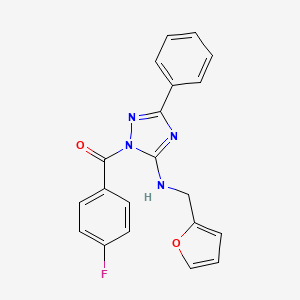 1-(4-Fluorobenzoyl)-N-[(furan-2-YL)methyl]-3-phenyl-1H-1,2,4-triazol-5-amine