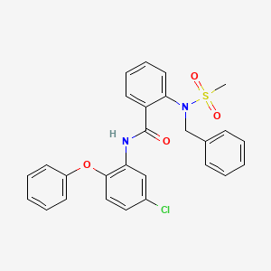 molecular formula C27H23ClN2O4S B3528711 2-[benzyl(methylsulfonyl)amino]-N-(5-chloro-2-phenoxyphenyl)benzamide 