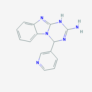 B352872 4-(Pyridin-3-yl)-3,4-dihydro[1,3,5]triazino[1,2-a]benzimidazol-2-amine CAS No. 305852-51-1
