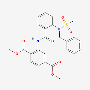 molecular formula C25H24N2O7S B3528738 dimethyl 2-({2-[benzyl(methylsulfonyl)amino]benzoyl}amino)terephthalate 