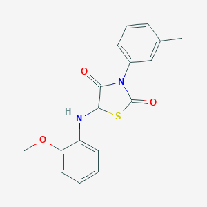 B352876 5-[(2-Methoxyphenyl)amino]-3-(3-methylphenyl)-1,3-thiazolidine-2,4-dione CAS No. 329325-64-6