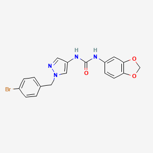 N-(1,3-BENZODIOXOL-5-YL)-N'-[1-(4-BROMOBENZYL)-1H-PYRAZOL-4-YL]UREA