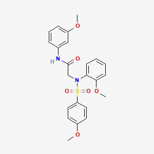 molecular formula C23H24N2O6S B3528797 N~2~-(2-methoxyphenyl)-N~1~-(3-methoxyphenyl)-N~2~-[(4-methoxyphenyl)sulfonyl]glycinamide 