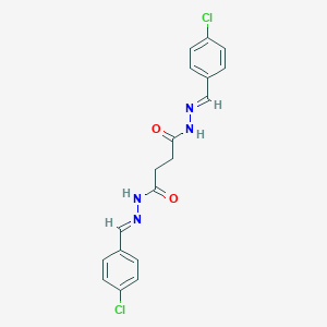 molecular formula C18H16Cl2N4O2 B352880 N'~1~,N'~4~-bis[(E)-(4-chlorophenyl)methylidene]butanedihydrazide CAS No. 80728-92-3