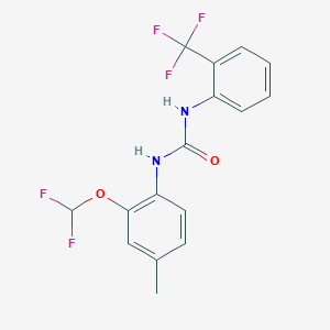 molecular formula C16H13F5N2O2 B3528804 N-[2-(difluoromethoxy)-4-methylphenyl]-N'-[2-(trifluoromethyl)phenyl]urea 