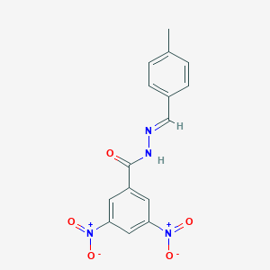 molecular formula C15H12N4O5 B352881 (E)-N'-(4-甲基苄叉)-3,5-二硝基苯并肼 CAS No. 177714-35-1
