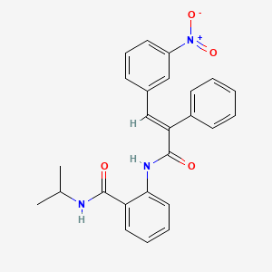 molecular formula C25H23N3O4 B3528820 N-isopropyl-2-{[3-(3-nitrophenyl)-2-phenylacryloyl]amino}benzamide 