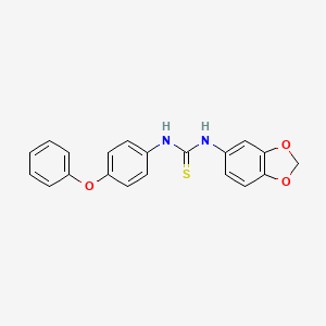 molecular formula C20H16N2O3S B3528835 N-1,3-benzodioxol-5-yl-N'-(4-phenoxyphenyl)thiourea 