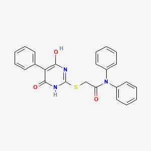 2-[(4-hydroxy-6-oxo-5-phenyl-1,6-dihydro-2-pyrimidinyl)thio]-N,N-diphenylacetamide