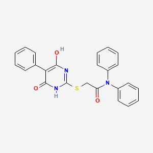 molecular formula C24H19N3O3S B3528840 2-[(4-hydroxy-6-oxo-5-phenyl-1,6-dihydro-2-pyrimidinyl)thio]-N,N-diphenylacetamide 