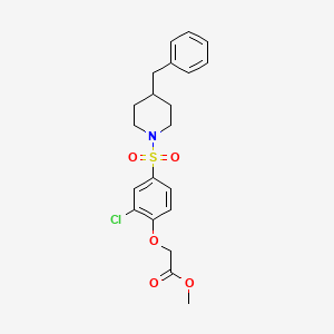 methyl {4-[(4-benzyl-1-piperidinyl)sulfonyl]-2-chlorophenoxy}acetate