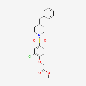 molecular formula C21H24ClNO5S B3528847 methyl {4-[(4-benzyl-1-piperidinyl)sulfonyl]-2-chlorophenoxy}acetate 