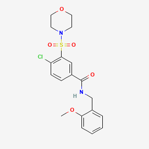 molecular formula C19H21ClN2O5S B3528894 4-chloro-N-(2-methoxybenzyl)-3-(4-morpholinylsulfonyl)benzamide 