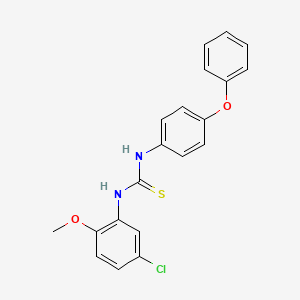molecular formula C20H17ClN2O2S B3528913 N-(5-chloro-2-methoxyphenyl)-N'-(4-phenoxyphenyl)thiourea 