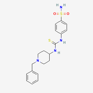 molecular formula C19H24N4O2S2 B3528934 4-({[(1-benzyl-4-piperidinyl)amino]carbonothioyl}amino)benzenesulfonamide 