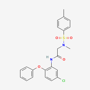 molecular formula C22H21ClN2O4S B3528941 N~1~-(5-chloro-2-phenoxyphenyl)-N~2~-methyl-N~2~-[(4-methylphenyl)sulfonyl]glycinamide 