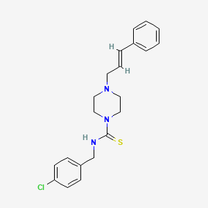 molecular formula C21H24ClN3S B3528963 N-(4-chlorobenzyl)-4-(3-phenyl-2-propen-1-yl)-1-piperazinecarbothioamide 