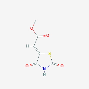 molecular formula C6H5NO4S B352898 Methyl 2-(2,4-dioxo-1,3-thiazolidin-5-ylidene)acetate CAS No. 41270-57-9