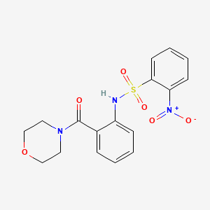 molecular formula C17H17N3O6S B3528981 N-[2-(4-morpholinylcarbonyl)phenyl]-2-nitrobenzenesulfonamide 