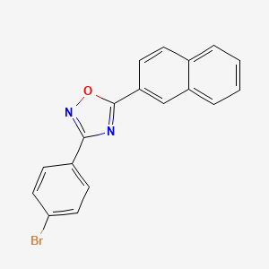 molecular formula C18H11BrN2O B3528987 3-(4-bromophenyl)-5-(2-naphthyl)-1,2,4-oxadiazole 