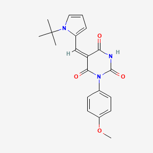 5-[(1-tert-butyl-1H-pyrrol-2-yl)methylene]-1-(4-methoxyphenyl)-2,4,6(1H,3H,5H)-pyrimidinetrione