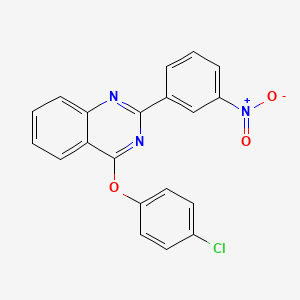 molecular formula C20H12ClN3O3 B3529033 4-(4-chlorophenoxy)-2-(3-nitrophenyl)quinazoline 