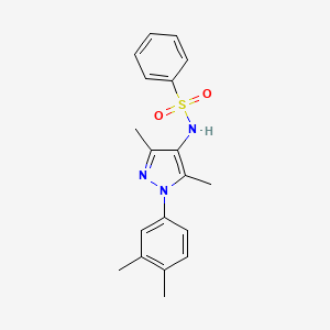 N-[1-(3,4-dimethylphenyl)-3,5-dimethyl-1H-pyrazol-4-yl]benzenesulfonamide