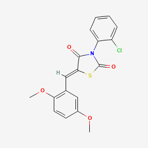 molecular formula C18H14ClNO4S B3529052 3-(2-chlorophenyl)-5-(2,5-dimethoxybenzylidene)-1,3-thiazolidine-2,4-dione 