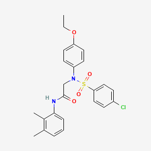 molecular formula C24H25ClN2O4S B3529063 N~2~-[(4-chlorophenyl)sulfonyl]-N~1~-(2,3-dimethylphenyl)-N~2~-(4-ethoxyphenyl)glycinamide 
