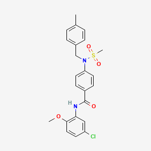 molecular formula C23H23ClN2O4S B3529074 N-(5-chloro-2-methoxyphenyl)-4-[(4-methylbenzyl)(methylsulfonyl)amino]benzamide 