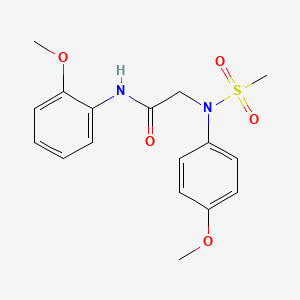 molecular formula C17H20N2O5S B3529083 N~1~-(2-methoxyphenyl)-N~2~-(4-methoxyphenyl)-N~2~-(methylsulfonyl)glycinamide 