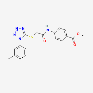 molecular formula C19H19N5O3S B3529107 methyl 4-[({[1-(3,4-dimethylphenyl)-1H-tetrazol-5-yl]thio}acetyl)amino]benzoate 