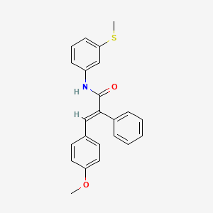 molecular formula C23H21NO2S B3529147 3-(4-methoxyphenyl)-N-[3-(methylthio)phenyl]-2-phenylacrylamide 